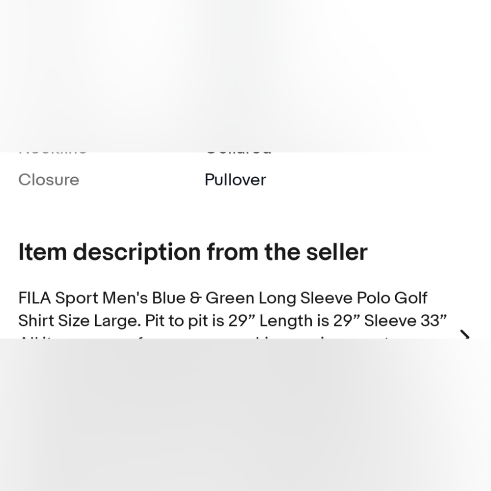 Fila Sport mens workout polo golf shirt, size large, button up collar - Picture 6 of 6